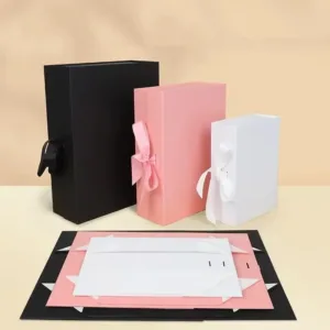 Wholesale 100pcs/Custom Printing Logo High Quality Luxuxry Rigid Foldable Magnetic Boxes for Boutique Wedding Gift Packaging