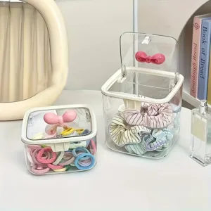 Hair Accessories Storage Organizers, Vanity Accessories Storage Holder Dustproof Box Laundry Storage Containers Bathroom