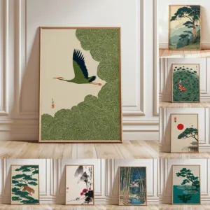 1 Piece Frameless,Japanese Tree Art Printing, Japanese Home Decoration,Digital Download,Living Room Bedroom Wall Art Decoration