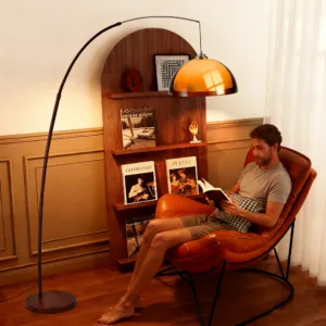 Nordic Acrylic Lampshade Floor Lamp Modern Dark Brown EU AU US Plug Minimalist E27 Bulb for Bedroom Parlor Bedside Light Fixture