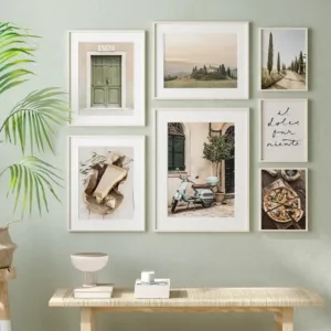 Italy Vespa Cypress Tree Alley Tuscany Olive Branch Wall Art Canvas Painting Posters And Prints Pictures For Living Room Decor