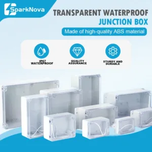 IP67 Plastic Transparent Waterproof Enclosure Box for Outdoor Electronic Projects Electrical Instrument Junction Housing Protect
