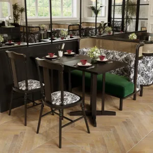 Commercial Table and Chair Combination French Retro Booth Sofa Chair Combination Western Restaurant Dining Table and Chair