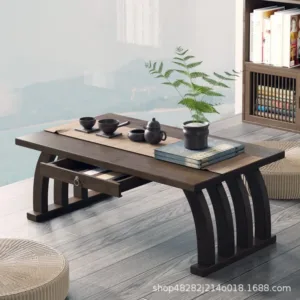 Bamboo Bay Window Low Tea Table Japanese Style Tatami Floor Table Foldable Bedroom Home Use Coffee Table Mesa Furniture