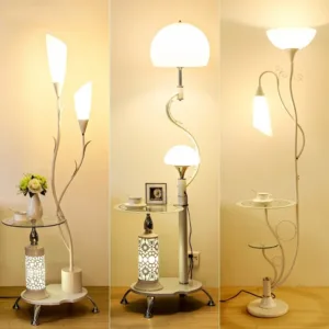 Nordic Modern Floor Lamp LED Flower Tea Table Floor Lamps for Living Room Bedroom Study Desk Lamp Home Decor Standing Lights E27