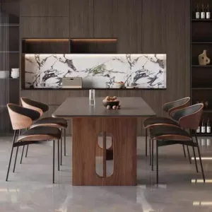 #Lumio Modern Solid Wood Eco-Friendly Durable 6-Piece Dining Table And Chair Set Simple Luxury Design