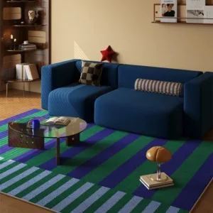 VIKAMA Vintage Circle Pile Carpet Living Room 2025 New Light Luxury Sofa Coffee Table Restaurant Floor Mat Home Decoration