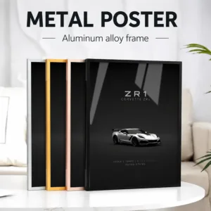 United States Corvette C7 ZR1 Specs Metal Poster With Aluminum Alloy Frame Customized Photo Modern Style Wall Art For Man Cave