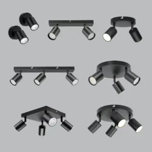 Modern LED Ceiling Light - GU10 Wall Light Black - Energy Saving, Living Room, Bedroom, Kitchen, Easy Installation, Bulb Not In