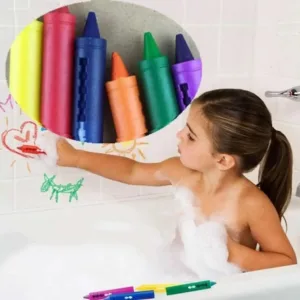 6Pcs Creative Erasable Bathroom Crayon Washable Multicolor Graffiti Bathing Crayons