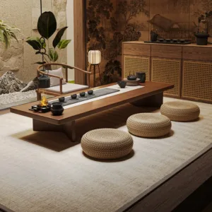 New Chinese Style Coffee Tables Japanese Home Solid Wood Balcony Bay Window Coffee Tables Floor Platform Furniture Quemo JT40E