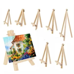 Stand Painting & Sketch Wood Mini Easel Foldable Portable Triangle Display Stand Small Desk Stand Tripod Artist