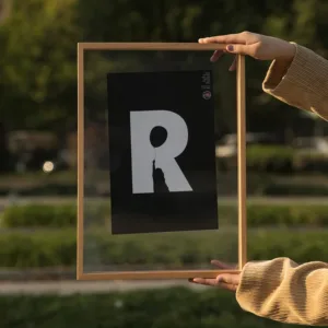 Wooden Clear Acrylic Photo Frame for Photo and Painting Display, Tabletop Decor Picture Frame for Posters and Jigsaw