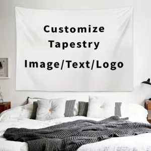 Custom Tapestry Personalized Photo Tapestry Wall Hanging for Bedroom, Living Room & Dorm Decor, Modern Home Wall Art