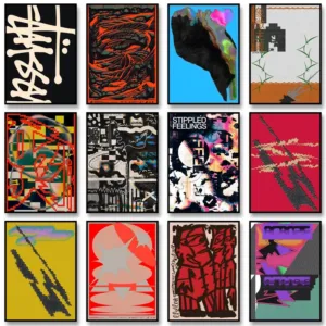 1pc Canvas painting Vintage Abstract Classic Canvas Poster Retro Extreme Art Canvas Painting Print Wall Art Picture for Livin