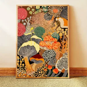 Yayoi Kusama Infinite World Colorful Jellyfish Flowers Poster Prints Japanese Canvas Painting Wall Art Exhibition Home Decor