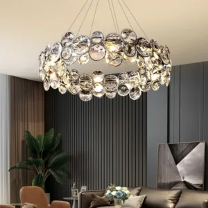 Modern Crystal Chandelier Luxury Villa Living Room Bedroom Dining Room Kitchen Modern LED Ceiling Hanging Lamp