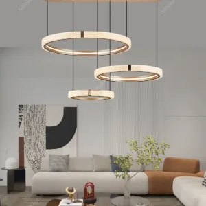 Modern design creative round simple chandelier ring Lights suitable for living room bedroom restaurant home round Pendant Lights
