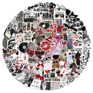 10/30/50/100pcs Y2K Downtown Aesthetics Graffiti Stickers Retro Cartoon Decals Waterproof Vintage DIY Phone Case Scrapbook
