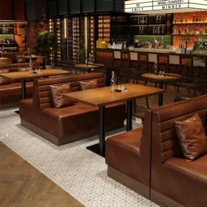 Retro Bar Dining Table and Chair Combination Booth Table Chair Dining Table Western Restaurant Bar Table and Chair
