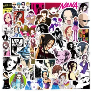 50PCS Anime NANA Stickers Cool Graffiti Decals DIY Decoration Mobile Phone Case Waterproof Notebook Skateboard Toy Gift Sticker