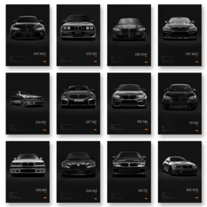 2-A1 Famous Cars G80 M3C Canvas Wall Art Print Poster E30 M3 Z8 Decorative Mural Modern Home Decor Birthday Gift Unframed