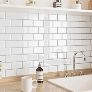 5/10 Sheets Waterproof Peel and Stick Backsplash Wall Tile for Kitchen Bathroom Easy To Clean Room Decor Wall Decor