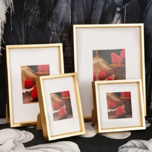 Stylish Aluminum Alloy Photo Frame Minimalist Display Stand Elegant Picture Frame & Art Frame for Home Décor