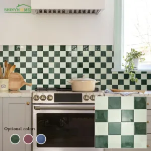 10/30 PC 3D Mosaic Style Self-Adhesive Wall Tile Kitchen Backsplash Suitable for Kitchen Wall Decoration Square 10.5" x 10.5"