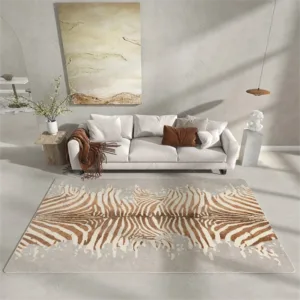 Modern Living Room Decoration Carpet Home Zebra Pattern Study Cloakroom Carpets Bedroom Bedside Non-slip Rug Luxury Floor Mats