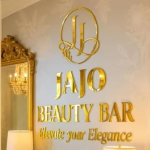 Custom Gold Mirror Solid 3D Stainless Steel Letters Business Logo Sign For Nail Salon Spa Med Clinic Beauty Bar Boutique Office