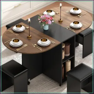 5PC Farmhouse Dining Table Set for 4, 60