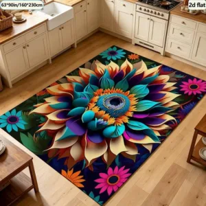 Luxury Red European Ornate Carpet Flooring Vintage Baroque Square Area Rug Classic Royal Style Living Room Bedroom Floor Carpet