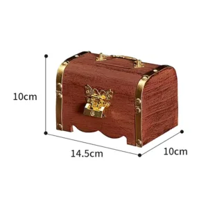 Saving Box Case With Lock For Home Retro Decoration Treasure Chest With Lock Vintage Treasure Storage Box Piggy Bank Organizer