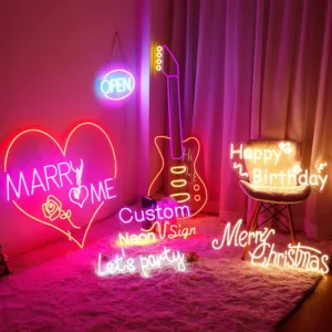 Custom Led Letters Neon Sign Businss Logo Cartoon Characters Can UV printed Design For Party Home Wall Decor Outdoor Trade Show