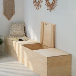 Japanese Minimalist Solid Wood Storage Trunk Ottoman Bench Multifunctional Tatami Bed Living Room Home Decor Novelty New Indoor