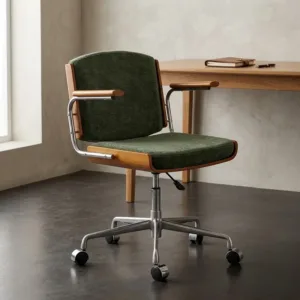 Nordic Solid Wood Office Chairs Home Backrest Computer Chair Gaming Armchair Luxury Office Furniture Lifting Swivel Desk Chair