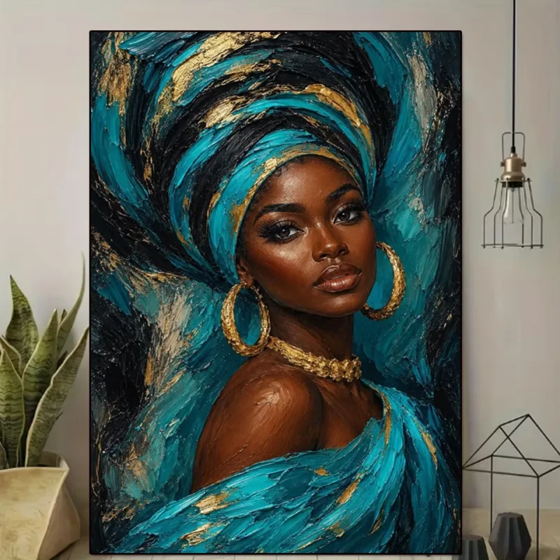 5D Diamond Painting DIY Abstract Africa Woman Portrait Full Square Round Rhinestone Cross Stitch Handmade Mosaic Home Decoration