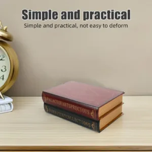 Elegant Simulated Book Shaped Storage Box Vintage Fake Book Decor for Photography Prop Table Display Organizing Small Items