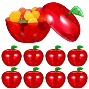 6/12Pcs Christmas Wedding Apple Candy Box Student Ceremony Decorations Favor Container Boxes Holiday Party Favors