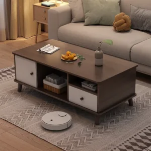 Coffee table living room household modern simple coffee table small apartment solid wood leg tea table tea table square