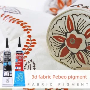 1pc France Pebeo 3D Fabric Pigment 20ml DIY Hand-painted Stereo Textile Fiber Acrylic Paint Canvas Glass Ceramic Wood Decorative