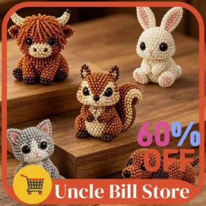 DIY 3D Animals Bead Embroidery Set with Colorful Beads Beadwork Crafts Kit for Home Studio Teens Girls Women Enthusiasts