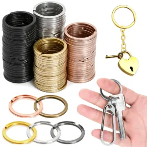 50/100/150 PCS Metal Flat Key Rings 1 Inch Detachable Split Key Rings For Home Office Key Accessories DIY Craft Making Kit Gifts