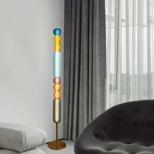 Nordic Minimalist Colorful Floor Lamp Room Decor Lights Living Room Bedroom Glass Standing Lamps Couch Bedside Lamp LED Lighting