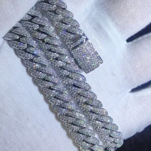 10mm Hip Hop Cubic Zircon CZ Iced Out Bubbles Cuban Link Chain Necklace For Men Women Jewelry Birthday Personalized Gift