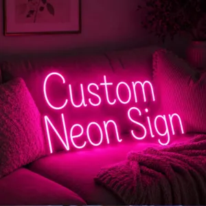 Custom Acrylic Sign UV Neon Sign Business Decor Logo Beauty Salon Nail Hair Studio Custom Company LED Neon Light Dropshipping