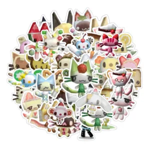 10/51PCS Kawaii Toro Inoue Cat Cute Cartoon Sticker Graffiti Funny DIY Water Cup Phone Case Stationery Box Luggage Decal
