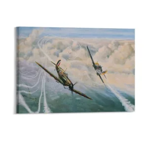 Fw190 Vs Raf Canvas Painting Create Club Party Wall Decor Living Room WW2 Fighter Framed Wall Paintings
