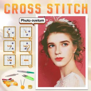 Photo Custom Cross Stitch Embroidery Kits 11CT/14CT Cotton/silk Thread Painting DIY Needlework DMC Set Counted Printed on Canva